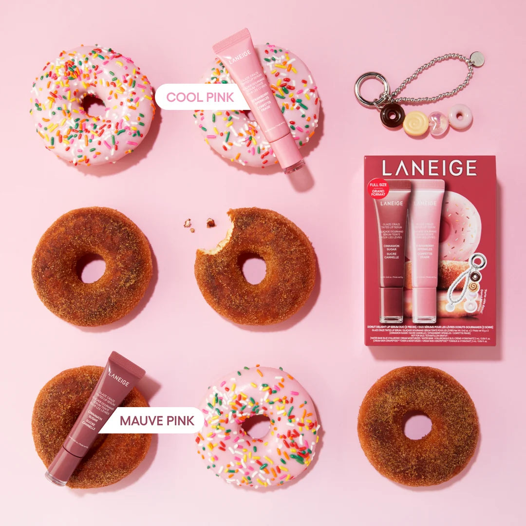 LANEIGE - Donut Delight Lip Serum Duo Set