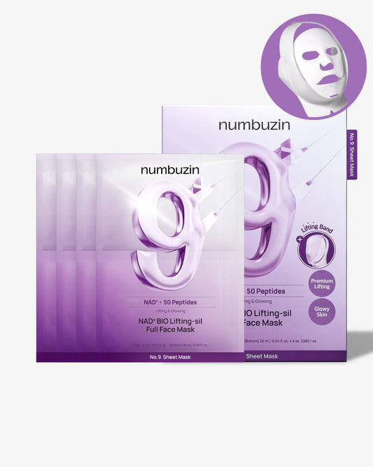 numbuzin No.9 NAD Bio Lifting-sil Full Face Mask Set