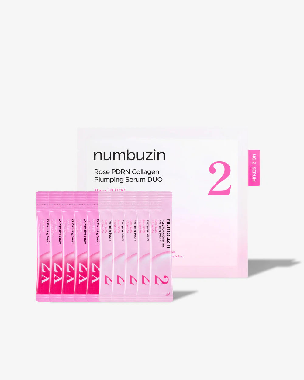 numbuzin No.2 & 2X Rose PDRN Collagen Plumping Serum Mini Kit