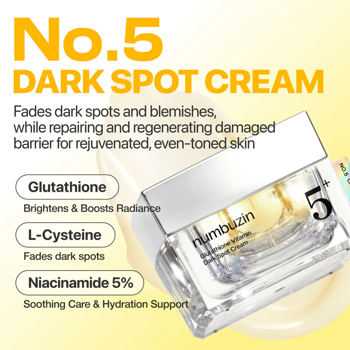numbuzin No.5+ Glutathione Vitamin Dark Spot Cream